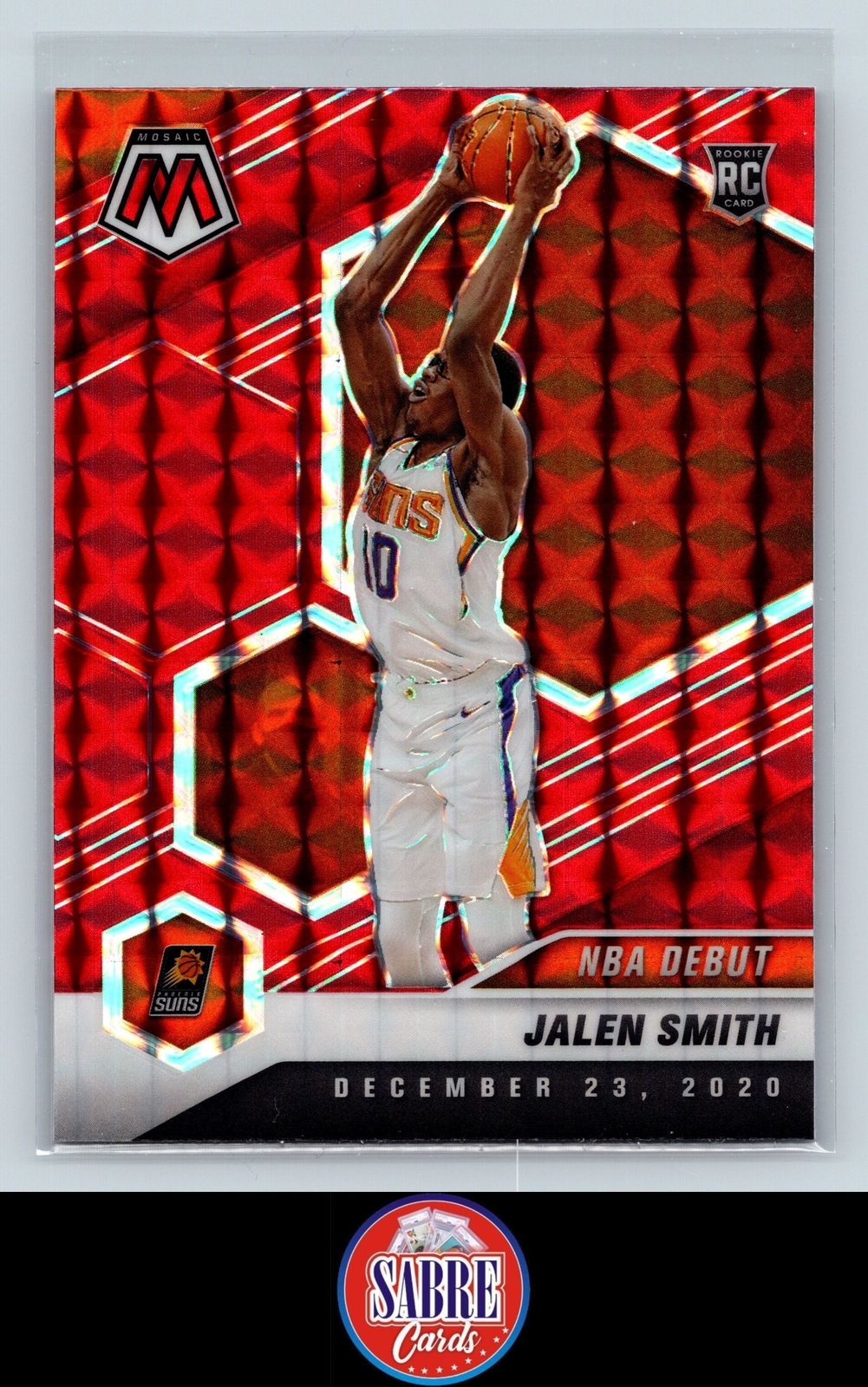 2020-21 Panini Mosaic Jalen Smith Rookie NBA Debut Red Mosaic Suns RC No.275