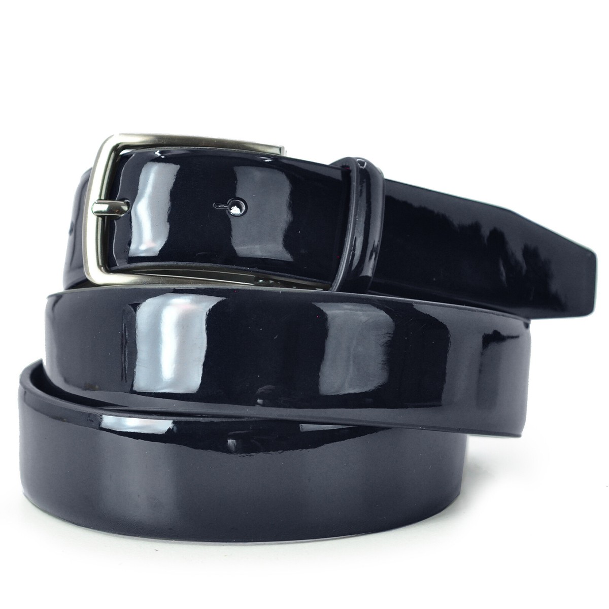 Cintura lucida uomo vernice foderata elegante cerimonia eventi