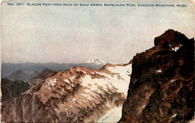 Glacier Peak, Head of Gold Creek, Snoqualmie Pass, Cascade Mountains, Postcard