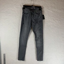 Joe's Jeans Women Skinny Ankle Dark Gray Distressed Size 24 Stretch NWT 5313