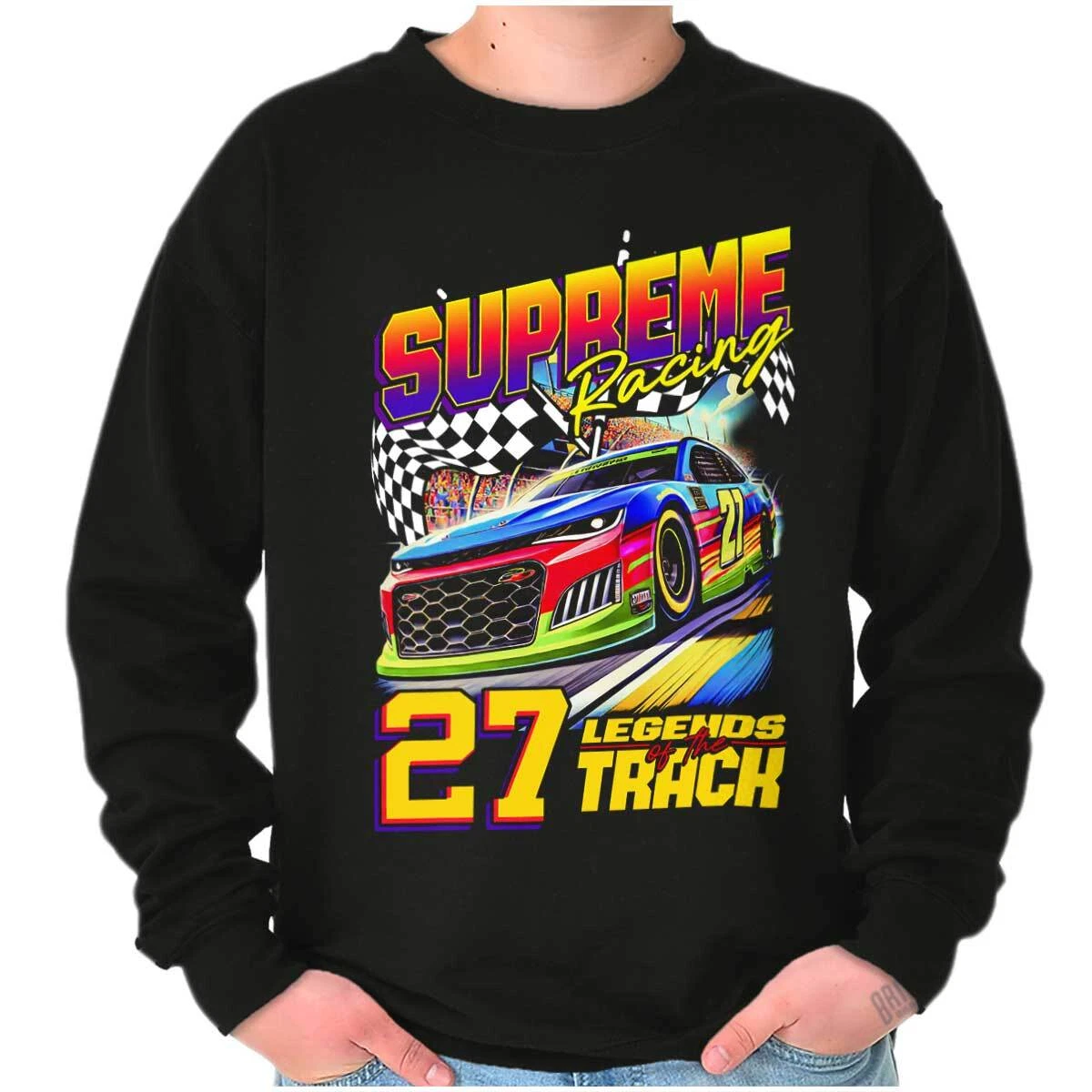 Pull sweat col rond homme Supreme Racing 27 Legends Track Racecars