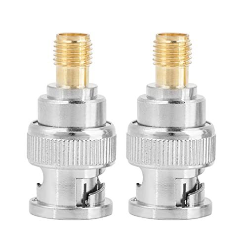 Akozon Adattatore BNC a SMA, 2 Pezzi Connettore BNC Maschio a SMA Femmina (T8v)