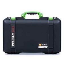 Black  Lime Green Pelican 1525 Air case With Foam.