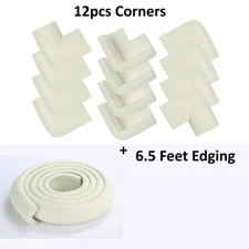 White Furniture Table Edge Corner Protector Soft Child Safety Foam Cushion Guard