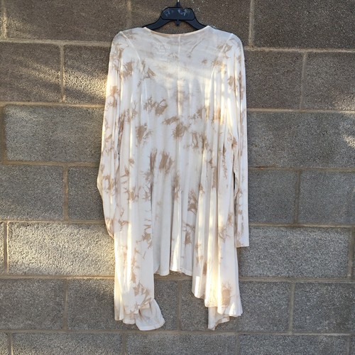 Torrid Cardigan Plus 3X Gray Super Soft Knit Long Slub Shrug Duster Tie Dye - Picture 4 of 7