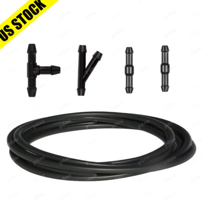 #ad #ad Front Window Headlight Pump Windshield Washer Nozzle Hose Tube T Y Straight Pipe $7.85