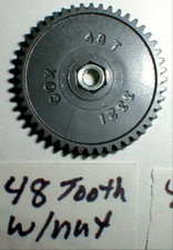 48 Tooth Ultra Thin Hi Performance Slot Car Spur Gear & Thrust Nut 5:40 Thread