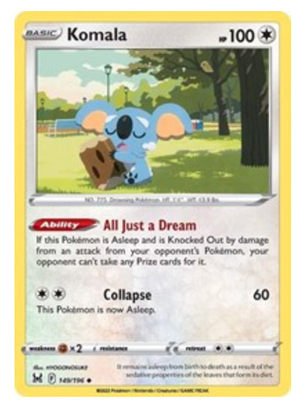 Komala  149/196 Pokemon SWSH11 Lost Origins - NM/M - New