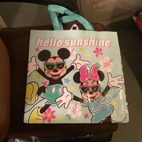 DISNEY HELLO SUNSHINE MICKEY DAFFY & MISSUSES LARGE CANVAS GIFT BAG - Picture 2 of 2