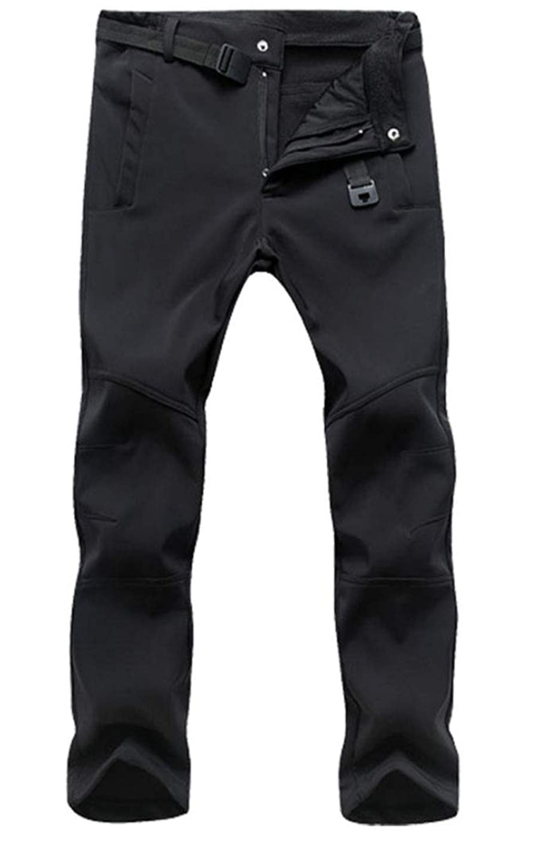 Herren Funktionshose warm Softshellhose mit Fleece wasserdicht