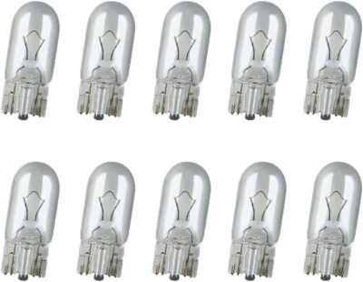 W5W parking light set of 10 license plate lighting bulb 12v 5w glass base car F62