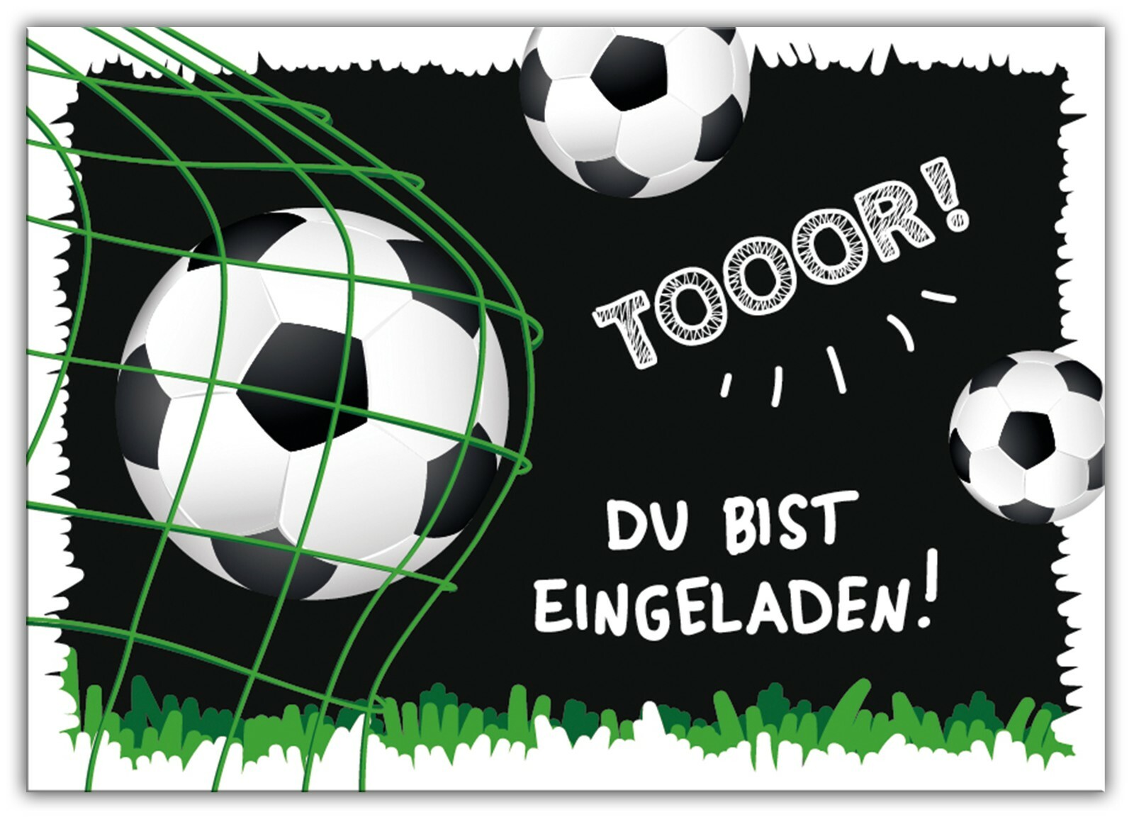 Einladungskarten zum Kindergeburtstag Fussball Junge Kinder Geburtstag