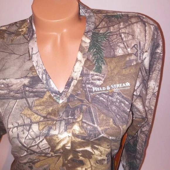 Camiseta Field & Stream Real Tree camuflaje mujer manga larga verde camuflaje Foto 3 de 4