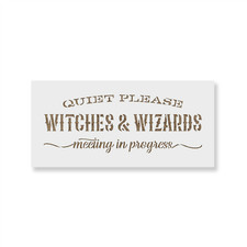 Witches And Wizards Meeting Stencil - Durable  Reusable Mylar Stencils