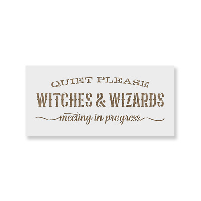 Witches And Wizards Meeting Stencil - Durable & Reusable Mylar Stencils