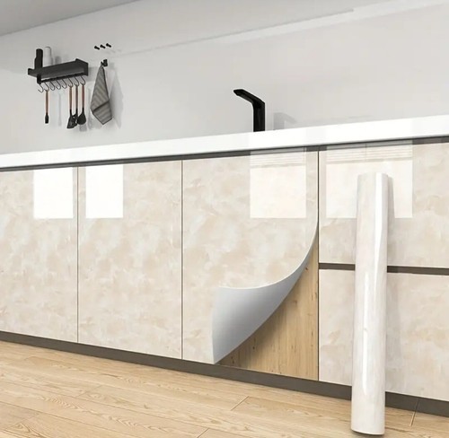 1 Roll Glossy Imitation Marble Pattern Kitchen Stove Countertop Sticker, Oil-Pro - Picture 3 of 4