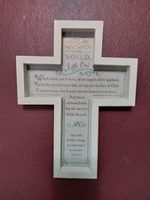 Wooden Baptism Wall Cross