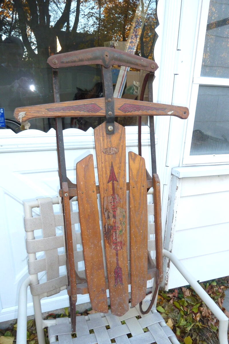 Vintage Flexible Flyer Snow Sled No. 37H 1950's/ 1960's All
