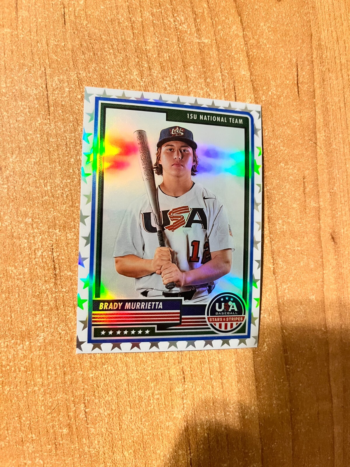 2023 Stars & Stripes - Brady Murrietta - #35 White Prizm Parallel #d /99