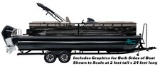 Grayscale American Flag Wood Graphic Wrap Decal Vinyl Bass Fishing Pontoon Boat