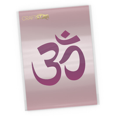 Om Schablone - Yoga Mandala Bastelschablone - Größe 16 x 16,1 cm