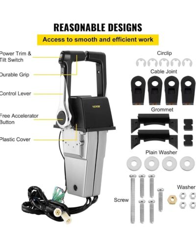 VEVOR Manetta Doppia Comando dell'Acceleratore per Barca YAMAHA 704-48207-13 - Bild 4 von 6