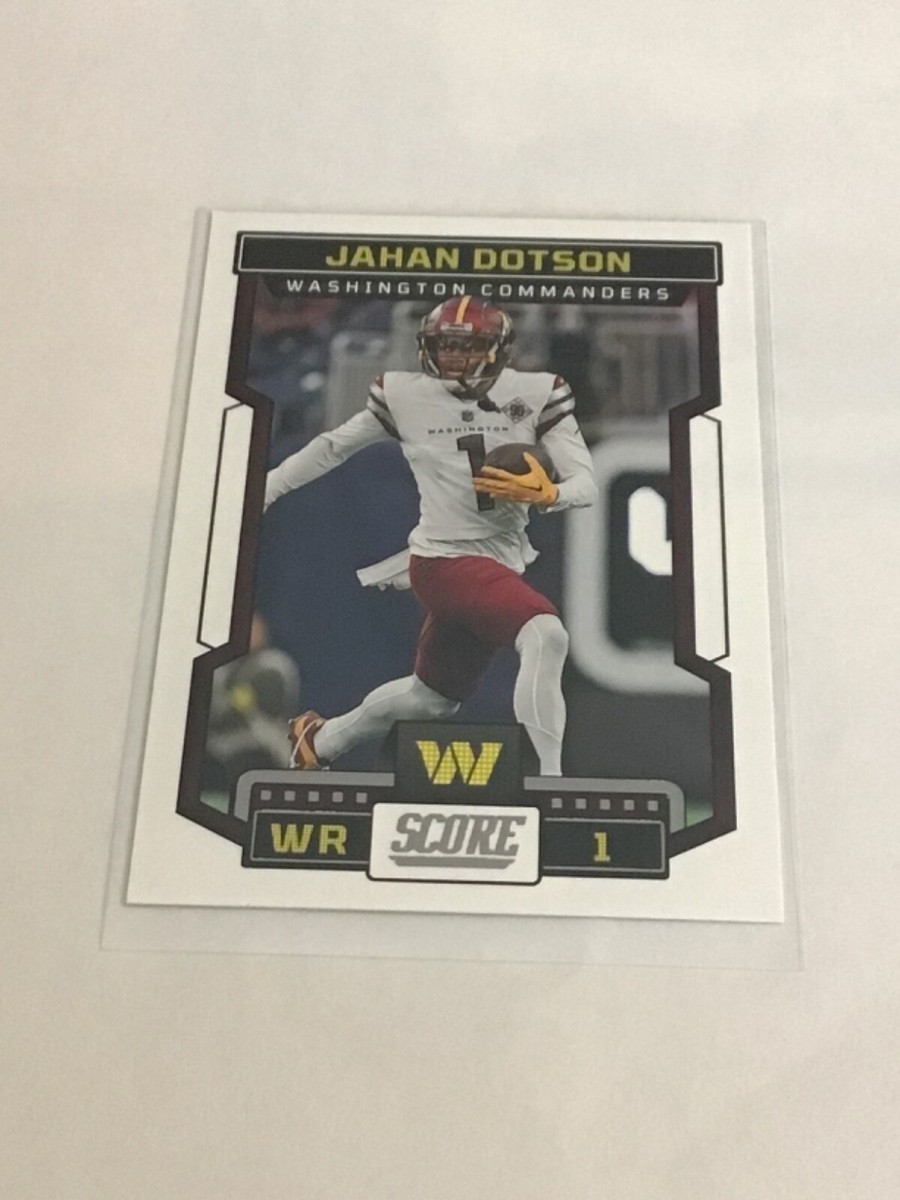 2023 Score Football Teal DieCut Jahan Dotson SSP 9/10 #256 & Base 