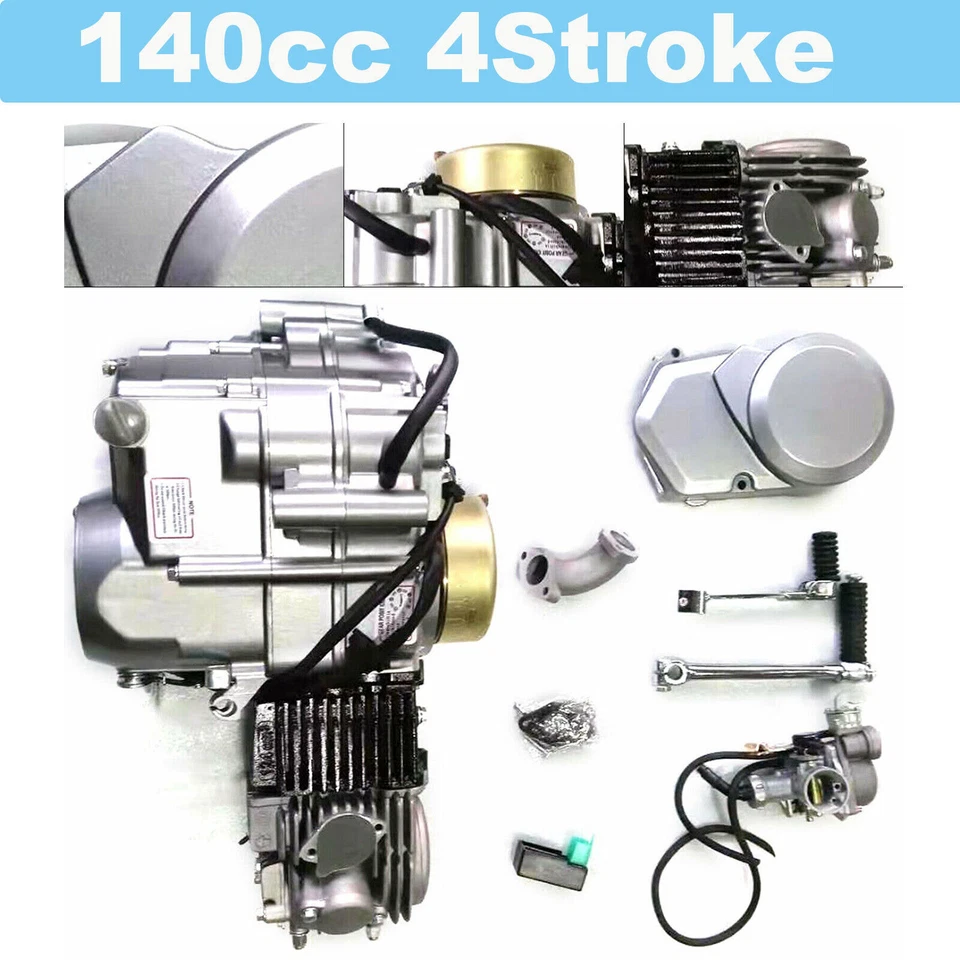 140cc 4 Stroke Racing Complete Engine Motor Kit For Pit Dirt Bike Honda CRF50 Foto 2 de 4