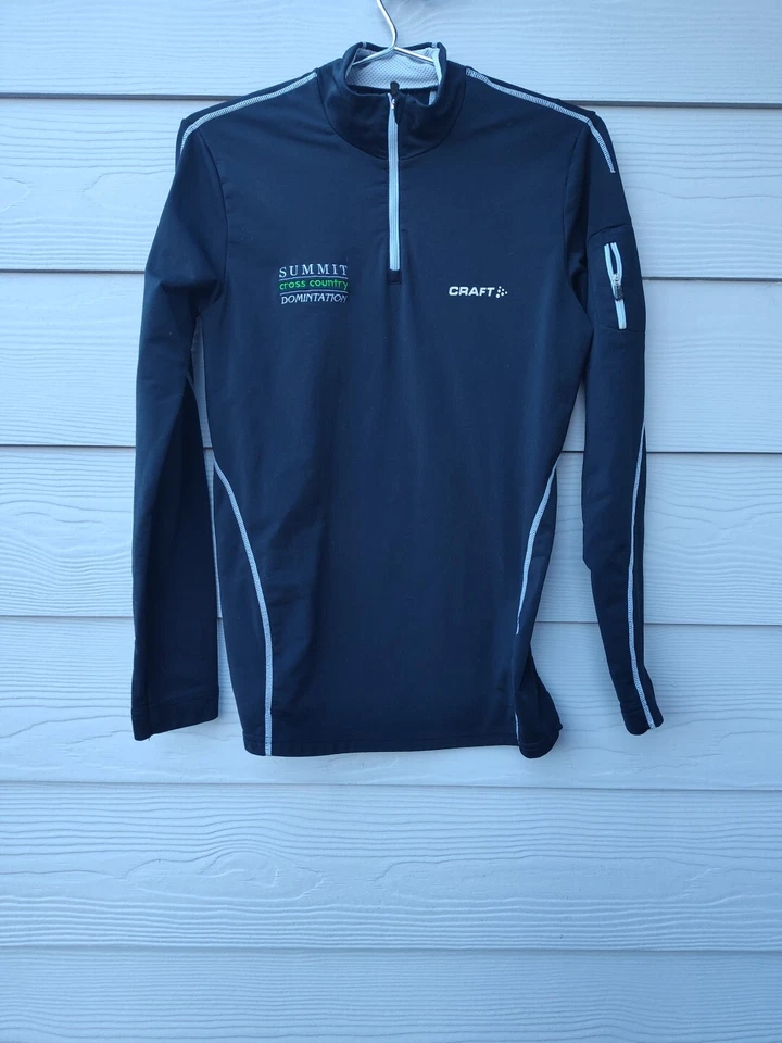 Ropa deportiva artesanal L1 ventilación capa media para hombre negra cálida capa base talla M Foto 2 de 4