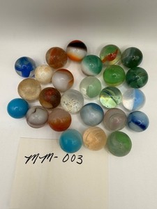 Vintage Mixed Glass Marbles Estate Collection Lot of 25 As Found Swirls Auction