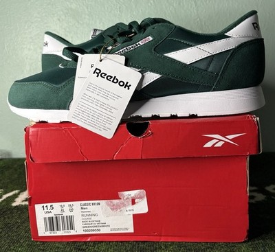 US Men s 11.5 - Reebok Classic Nylon  Collegiate Green  100209550