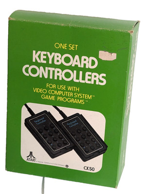Box Only 1978 Atari Video Computer System Keyboard Controllers CX50 Set VTG VG+