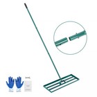 78" Lawn Leveller 36"x10" Levelling Rake Lute Steel Extended Handle Grass