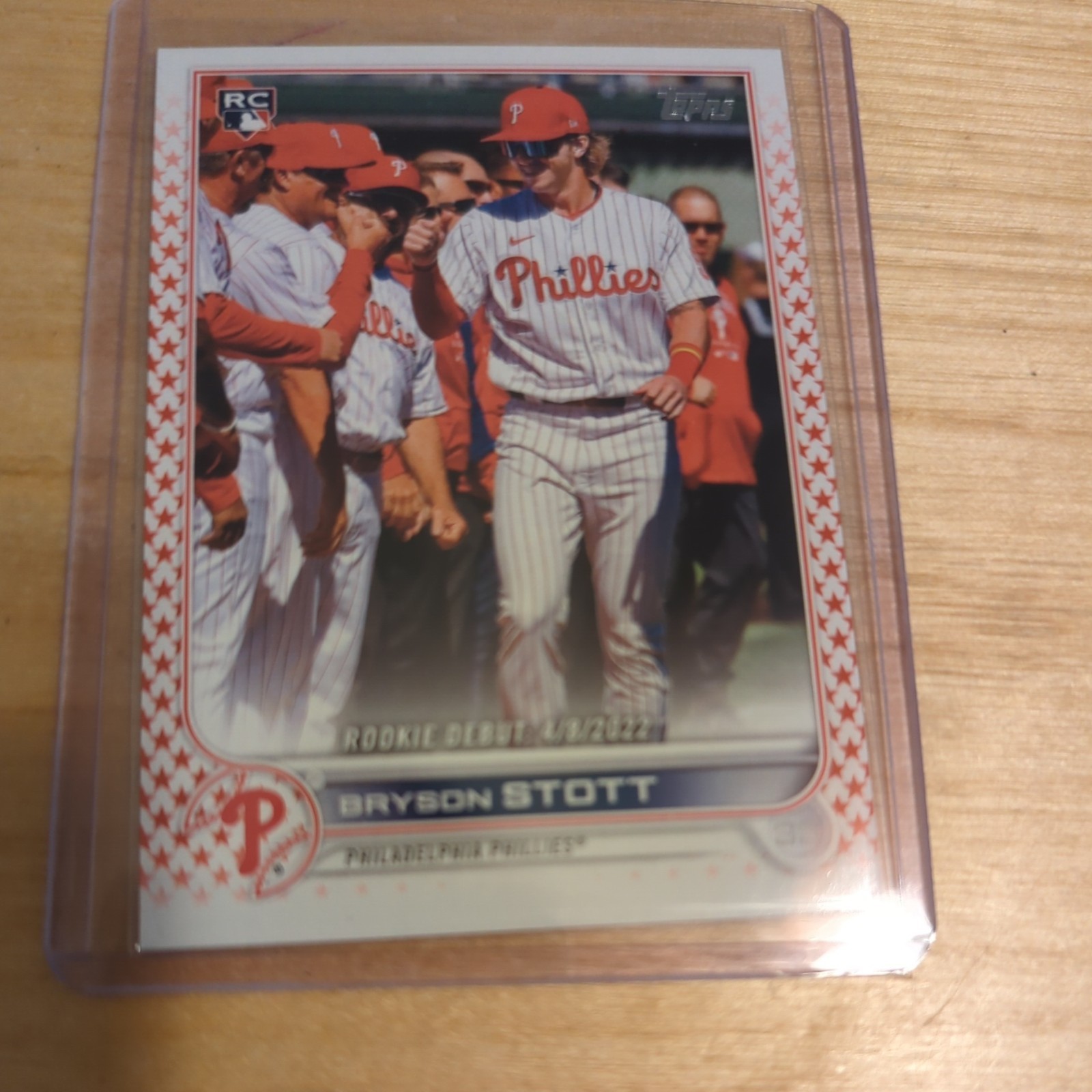 Bryson Stott 2022 Topps Update Independence Day #/76 RC #US224 PHILLIES