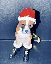 THE DANBURY MINT Boxer Buddies Ornement de Noël "Le meilleur ami du Père Noël"