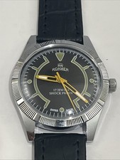 Raro orologio da polso uomo Roamer Swiss Made antiurto automatico 17 gioielli cinturino nuovo