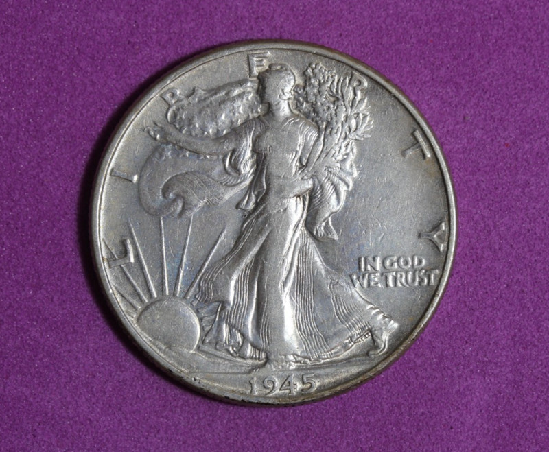 1945- Walking Liberty Half Dollar #P34021