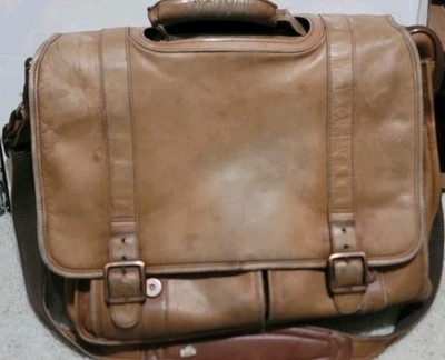 Vintage Avenues in Leather Brown Full Grain Leather Briefcase Messenger Bag