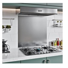 1mm Stainless Steel Backsplash for Kitchen with Adhesive, 600x550mm, Brushed ...