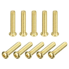 Brass Machine Screws, M5x25mm Phillips Pan Head Fastener Bolts 20Pcs