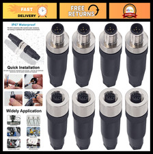 5 Pin Male  Female Aviation Wire Connector - 12mm Waterproof IP67 Circular Set