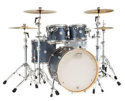 DW Design Series 4-pc Maple Shell Pack Blue Slate w/ 22'' Kick