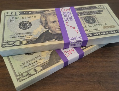 #ad Best Prop NEW CRISP $20 Bills X 100 Novelty Purposes Only $58.00