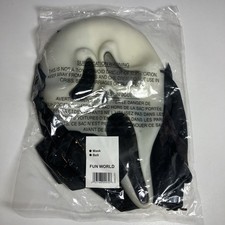 NEW SEALED Scream Ghostface Mask Fun World Glows In Dark NIP