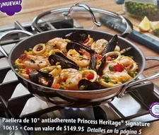 Princess House HERITAGE® SIGNATURE 10" Nonstick Paella Pan 10615