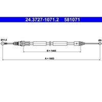 ATE 24.3727-1071.2 Seilzug, Feststellbremse