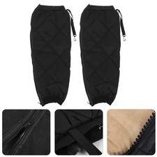 Reusable Thick Fleece Lined Motorcycle Knee Guards for Cold Weather Protection