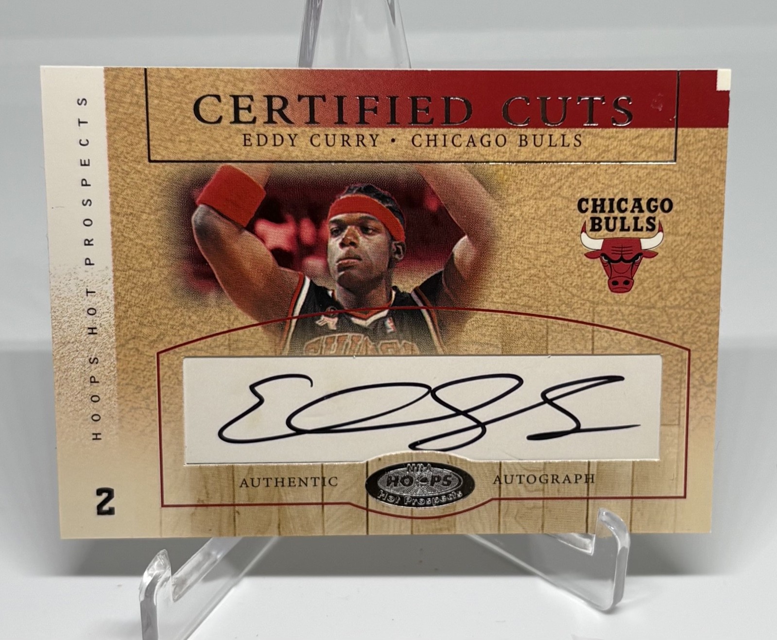 2002-03 Hoops Hot Prospects - Certified Cuts Eddy Curry #CC-EC AUTO