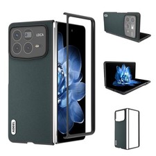 Grüne Echtleder Hülle mit schwarzem Rand für Xiaomi Mix Fold 4 ABEEL