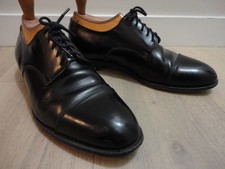CHURCH'S CUSTOM GRADE Black Leather Cap Toe Blucher Derby Shoes 9F 9US England